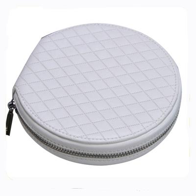 China Waterproof 1503 Custom Logo Luxury High Quality Leather Car CD Bag Car Disc Bag Round Load 20pcs CD for sale