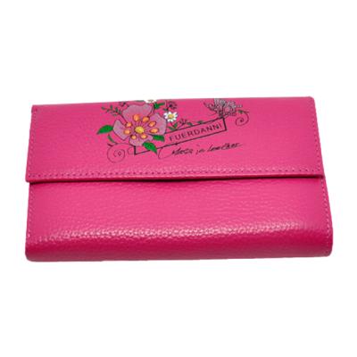 China European Top Selling Three Folds Zipper Genuine Leather 18013 Coin Purse For Lady for sale