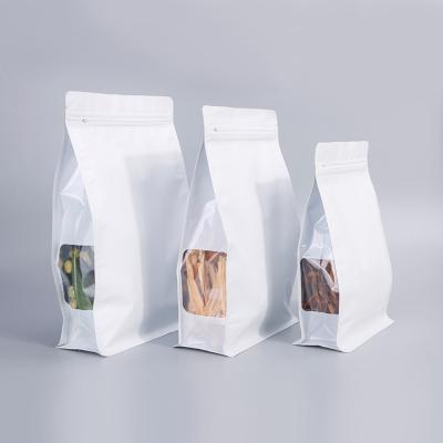 China Recycled Materials Various Sizes Matte Black White Gold Aluminum Foil Food Grade Plastic Packaging Bag Heat Sealed Stand Up Ziplock Packaging Bags for sale