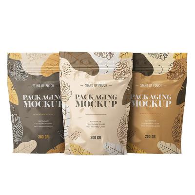 China Custom Printed Disposable Coffee Bags Stand Up Pouch Food Packaging Bags Sealing Zip Lock Packing Bags Custom Logo for sale