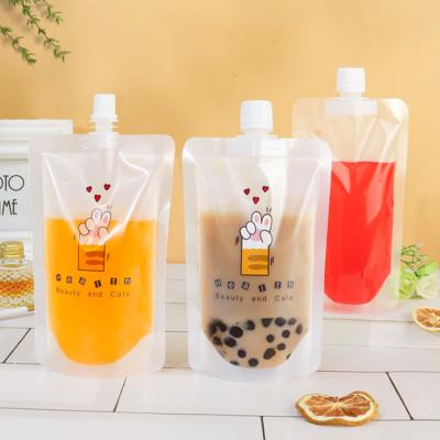 China 50ml 100ml Shape Bag Recyclable Retort Fruit Spout Pouch Plastic Juice Drink Pouch Packaging Beverage Bag With Spout for sale