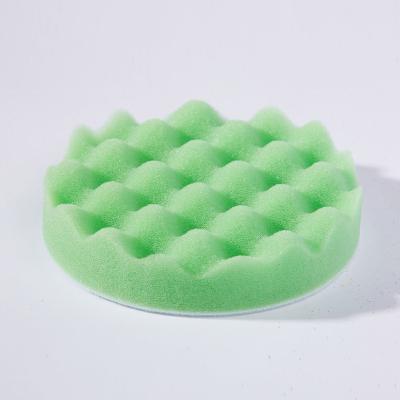 China Bodies For Car Automobile 3 Inch Polish Pad Buffing Car Foam Waffle Buffing Pads 5pcs Sponge Waffle Foam 1pc Wool Polish Pad Flat for sale