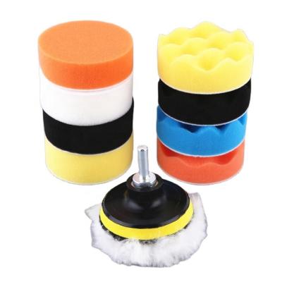 China Sponge Customized 3 4 5 6 7 Inch Car Foam Kit Buffing Pad Soft Wave Protective Polish Sponge Polish For Car for sale