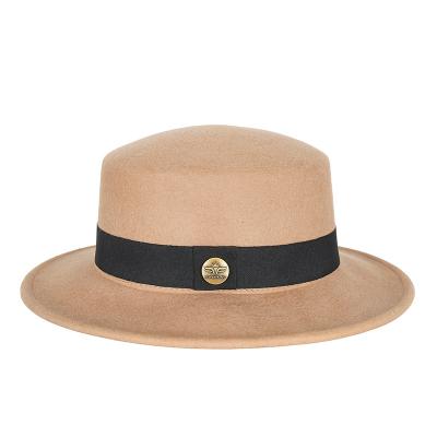 China New European and American style pure woolen flat surface hat fashion jazz casual hat for sale