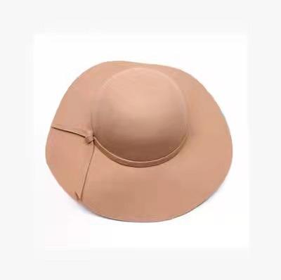 China European and American style wholesale comfortable fashion women's wool top hat sunscreen sun hat for sale