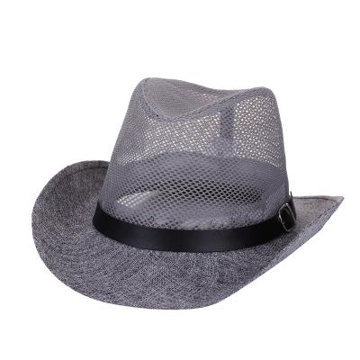 China Western European and American Breathable Beach Hat Fashion Cowboy Papyrus Summer Style Large Roof Straw Hat for sale