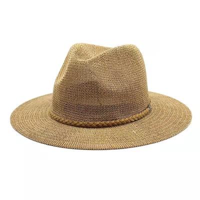 China Hepburn Style Summer Washable Folding Big Brim Beach Straw Hat Silk Yarn Sun Formal Hats for sale