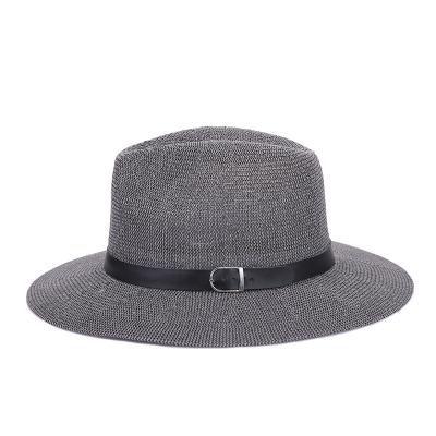 China European and American Style Straw Panama Hat Woven Open Sleek Warm With Belt Sun Design Make Packable Beach Heavy Duty Outdoor Hat Perfect For Summer Outing for sale