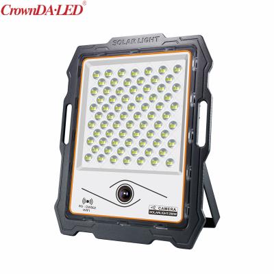 China Smart Outdoor Aluminum Waterproof Garden Ip67 50W 100W 150W 200W 300W 400W LED Remote Control Solar Flood Light With Camera for sale