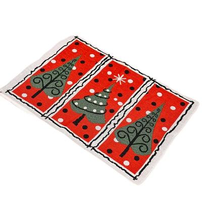 China Free Shipping New Chirstmas Decor Christmas Festival Supplies Knitted Place Mat Christmas Table Dress Creative Color Place Mat Table Mat for sale