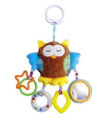 China Free Shipping Eco-friendly Plush Soft Stroller Super Educational Newborn Baby Crib Hanging Animal Toy for sale