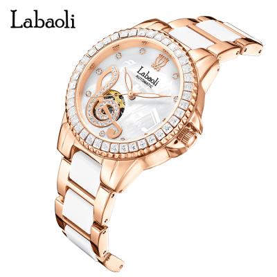 China Wholesale Luxury Costom LABAOLI LA095 Brand Stainless Steel Mechanical Water Resistant Ladies Watch for sale