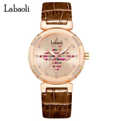 China New Design Band Water Resistant LABAOLI LA128 Quartz Watch Luxury Leather Waterproof Custom Logo Slim Watches for sale