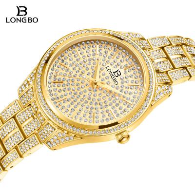 China Hot Selling Water Resistant LONGBO 80649 Jewelry Watch Band OEM Private Label Manufacture Watches For Women for sale