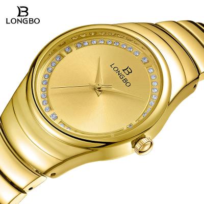 China LONGBO 80661 Water Resistant Watch Set Waterproof Logo Women Quartz Stainless Steel Custom Fashion Watches for sale