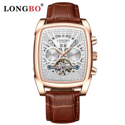 China New Arrival High Quality Custom Water Resistant LONGBO 83246 Luxury Men's Mechanical Wristwatches Classic Style Business Waterproof for sale