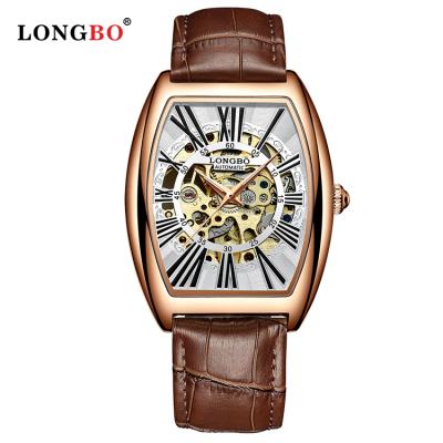 China LONGBO 83255 Mechanical Men's Custom Logo Waterproof Luxury Custom Sport Leather Watch Band Business Water Resistant LONGBO 83255 for sale