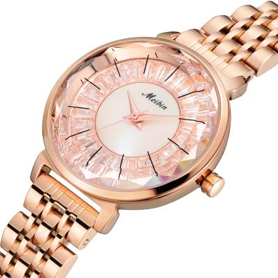 China Luxury custom fashion quartz movement water resistant MEIBIN 1590 ladies watches waterproof watches for women rose for sale