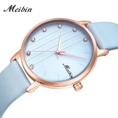 China New Hot Selling Water Resistant MEIBIN 1166 Women's Watch Self Design Watch Quartz Watch Simple Porcelain China Beautiful for sale