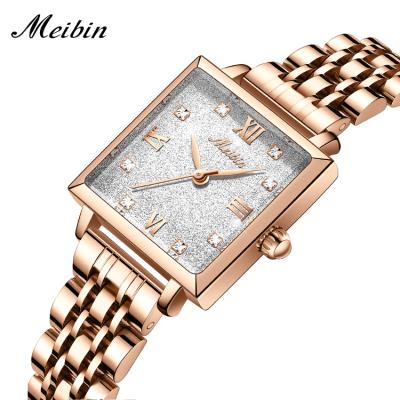 China MEIBIN 1609 high quality quartz watch waterproof casual fashion watch for lady stainless steel watch for sale