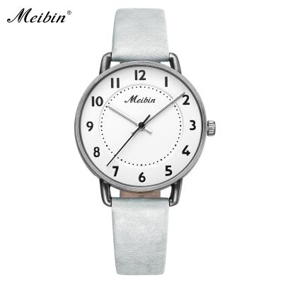 China Fashion High Quality Custom Women Watch Quartz Brand Watch Water Resistant MEIBIN 1079 Hand Leather Fashion Watch New for sale