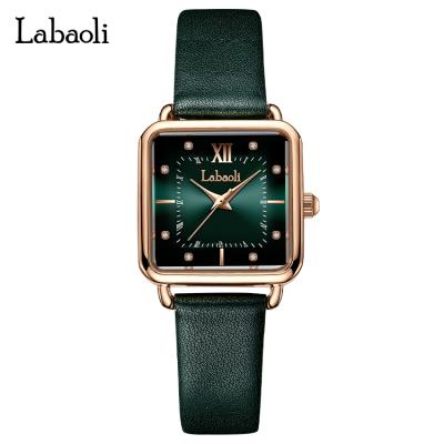 China LABAOLI LA009 water resistant luxury brand quartz watch leather lady dress women quartz high quality shiny watch for sale