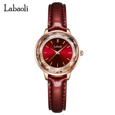 China LABAOLI LA058 Water Resistant Women Leather Watch With Casual Logo Wholesale Custom Option Luxury Analog Quartz Waterproof for sale