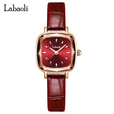 China Luxury High Quality LABAOLI LA106 Water Resistant Quartz Wrist Watch Movement Leather Band For Girls Designer Brand for sale