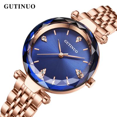 China Fashion News Fashion News GUTINUO GT001 Stainless Steel Waterproof Wholesale Custom Logo Women's Luxury Quartz Watch for sale