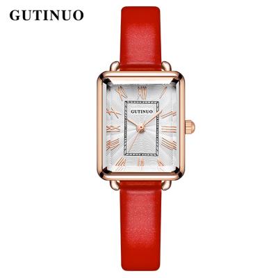 China Wholesale GUTINUO GT005 Quartz Brand Watch High Quality Leather Female Watch Water Resistant Brand New for sale