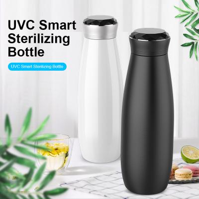 China New Arrival Viable Temperature Show Intelligent UV Light Sterilizing Water Bottle for sale