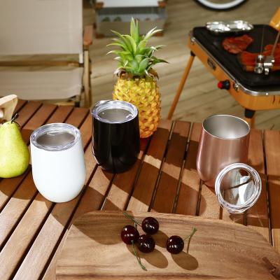 China US Sustainable Warehouse Lean Stainless Steel Double Wall Sublimation Blanks Wine Tumbler Cup BPA Free for sale