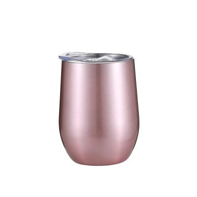 China Sustainable Rose Gold Stainless Steel Double Wall Sublimation Masks Wine Tumbler Cup BPA Free for sale