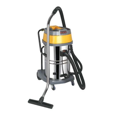 China 80Liter Car Stainless Steel Wet And Dry Upright Cyclonic Vacuum Cleaner For Hotel for sale