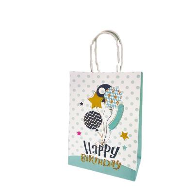 China Hot Selling Wholesale Recyclable Kraft Paper Bag Party Birthday Paper Bag Cartoon Gift Bag for sale