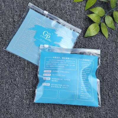 China Recyclable Wholesale Custom Logo Frosted Plastic Bag Clothes Zip To Lock Self Sealing Bag Apparel Packaging Frosted Zipper Bags Printed Logo for sale