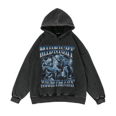 China Custom printed 100% cotton hoodies men hoodies breathable vintage hoodie for men for sale