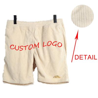 China 2022 New Arrivals QUICK DRY Custom Logo Casual Stripe Corduroy Shorts Mens Corduroy Shorts for sale