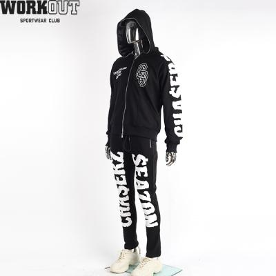 China Viable Workout Tracksuit Set To Sew Custom Logo Mens Tracksuit Pants And Hoodie Jogger Set Tracksuit Breath Custom Print for sale