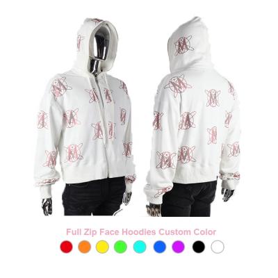 China 2021 Wholesale best quality breathable custom hoodie men fashion full face zipper up hoodie rhinestone hoodie for sale