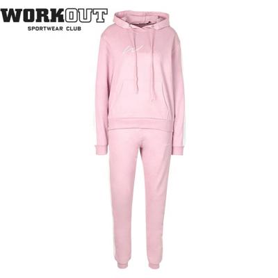 China High quality 2 piece breathable WORKOUT hoodie and track pants tracksuit custom fashion tracksuit for woemn for sale