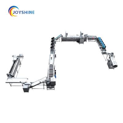 China Vegetable Flour Mill Joyshine Potato Carrot Banana Long Large Frozen Chips Machine French Fries Production Line for sale