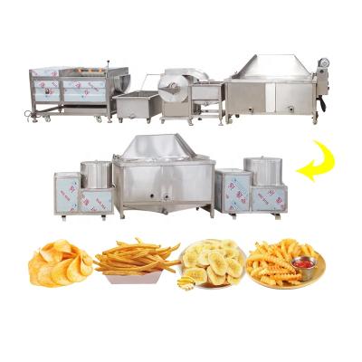 China Semi-automatic 200kg Vegetable Processing Plant French Fries Production Line French Fries Making Machine for sale