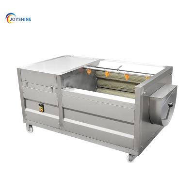 China High Speed ​​Fruit And Vegetable Roller Washing Machine Potato Cleaning Peeling Machine Hotels Production Line for sale