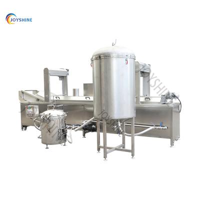 China Fast Temperature Small Scale Good Performance Continuous Rising Conveyor Belt Fryer Machine For Snack Food for sale