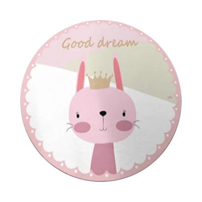 China Small modern cute cartoon animal non-slip circular carpet for sale