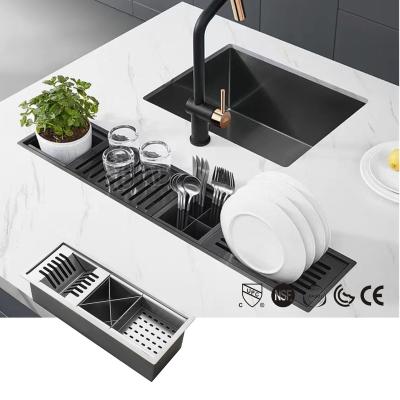 China Without Faucet Multi-Functional Square Undermount Stainless Steel Small Kitchen Table Sink for sale