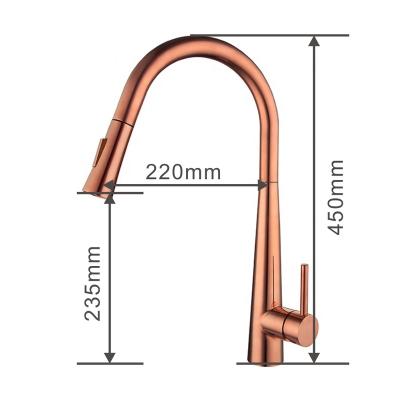 China Pull Out Spray Ceramic Deck Mounted Hot And Cold Pull Down Stainless Steel Single Handle Kitchen Sink Faucet for sale