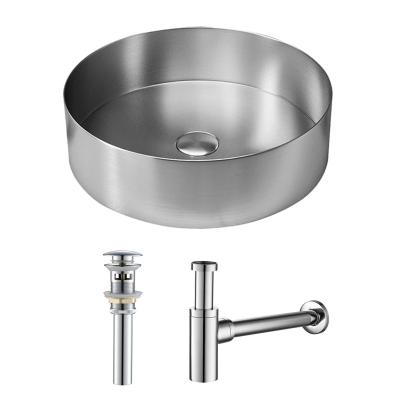 China Modern Stainless Steel Hand Wash Basin Around Modern 304 Small Bathroom Basin Sink for sale