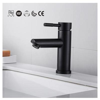 China Hot And Cold Faucets Europe Food Grade Sus304 Stainless Steel Luxury Metered Basin Faucet for sale